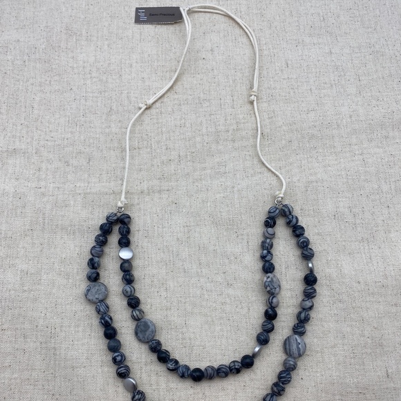 J. Jill NEW Stylish & Unique Jasper Cascading Necklace NWT - Picture 6 of 9